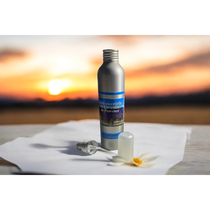 Spray 200ml en aluminium huile essentielle lavandin