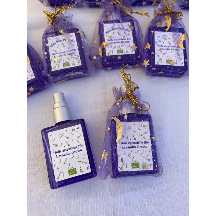 Vaporisateur dévissable 15ml huile essentielle lavandin grosso bio
