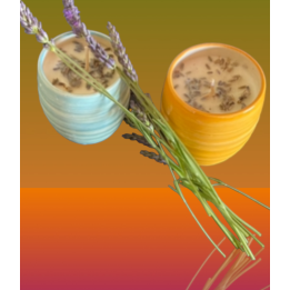 Bougie Artisanale- Huile essentielle de lavandin BIO Cire de soja